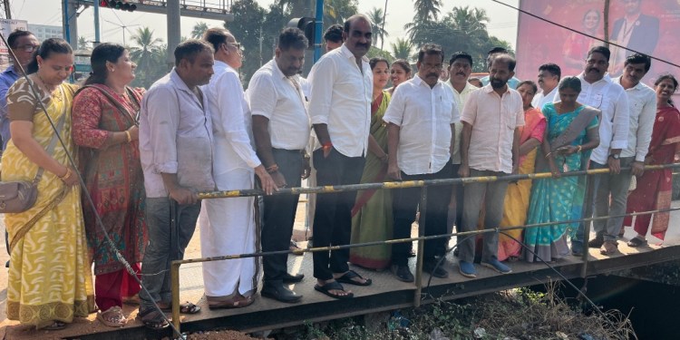 ಕಲ್ಸಂಕ ಸೇತುಮೆ ಅಗಲೀಕರಣಗ್ ಚಾಲನೆ.